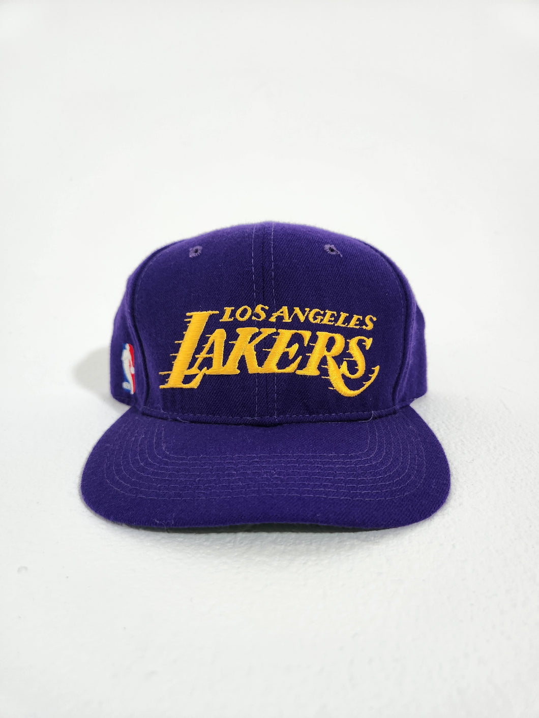 Vintage 1990s Los Angeles Lakers Script Sports Specialties Wool Snapback Hat