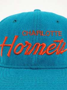 Vintage 1990s NBA Charlotte Hornets Script Sports Specialties Wool Snapback Hat