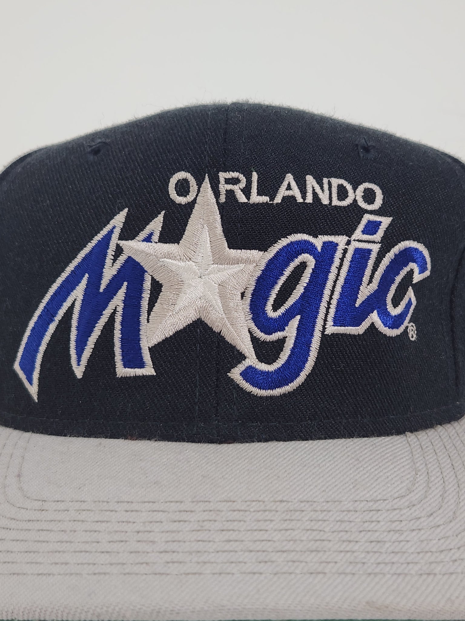 90's Orlando Magic Sports Specialties Black Laser Dome NBA Snapback Hat –  Rare VNTG