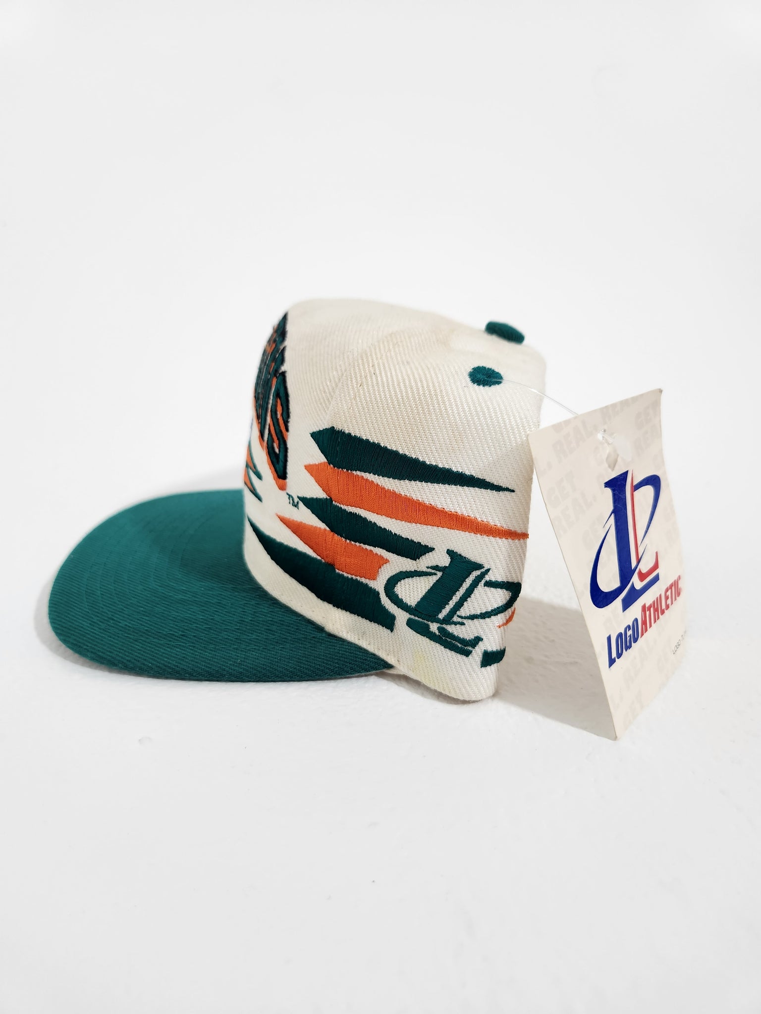 Vintage 1990s NFL Miami Dolphins Logo Athletics Diamond Cut Snapback H