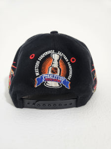 Vintage 1990s NHL Detroit Redwings Stanley Cup Champions Snapback Hat