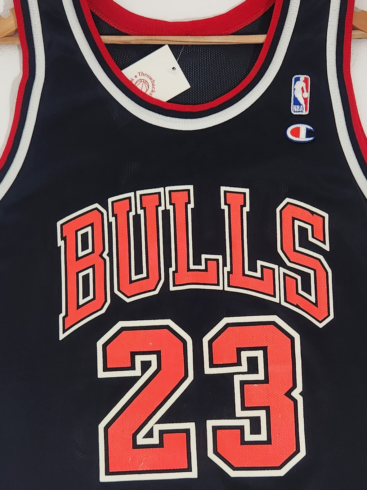 Vintage MICHAEL JORDAN #23 Chicago Bulls Black Champion NBA Jersey