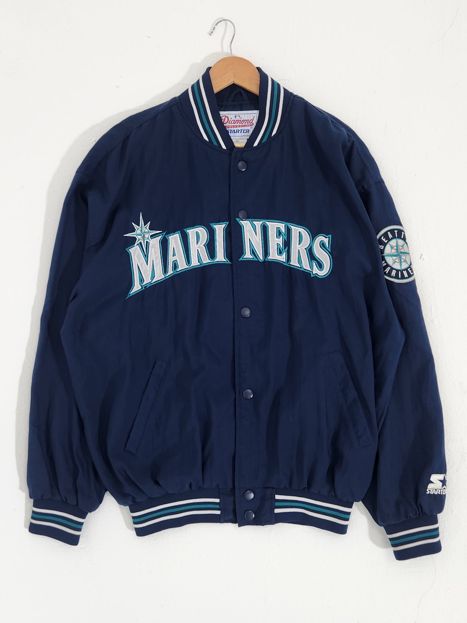 Vtg 90s Majestic Diamond Collection Seattle Mariners MLB baseball jersey  Large