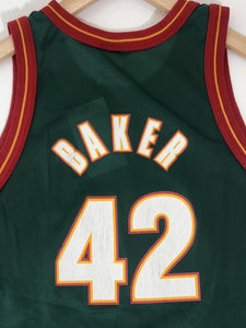 Vintage 1990s Champion NBA Seattle SuperSonics Vin Baker #42 Jersey Sz