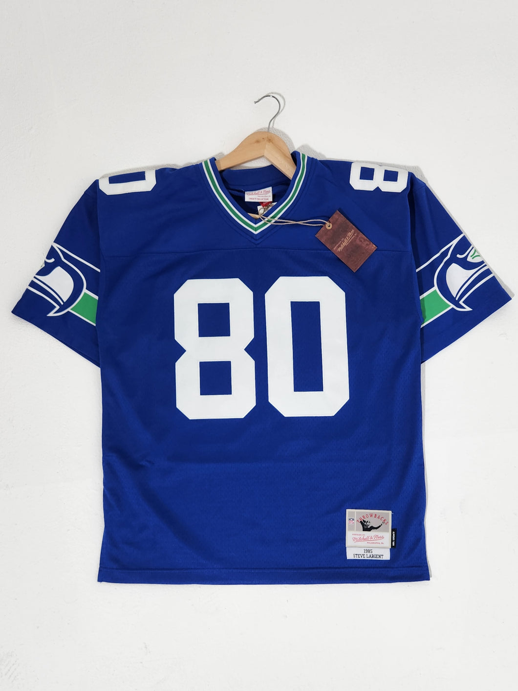NWT Mitchell & Ness NFL Seattle Seahawks Steve Largent #80 Jersey Sz. L