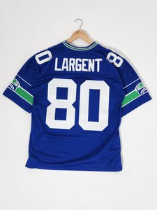 NWT Mitchell & Ness NFL Seattle Seahawks Steve Largent #80 Jersey Sz. L