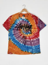 Tie Dye Stussy World Tour T-Shirt Sz. L
