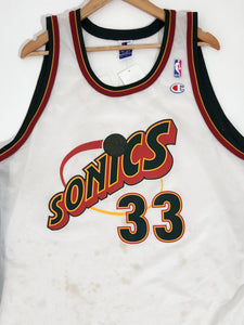 Vintage 1990's RARE Patrick Ewing Seattle SuperSonics Home Jersey Sz. XXL