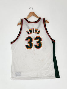 Rare Don Alleson Seattle SuperSonics Patrick Ewing NBA jersey small  reversible