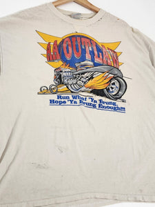 Outlaw Motorcycle Distressed T-Shirt Sz. 2XL