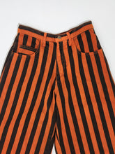 Vintage 1990s Orange/Faded Black Striped Jorts Sz. M