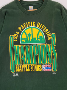Vintage 1990s NBA Seattle SuperSonics 1994 Pacific Division Champions Sz. XL