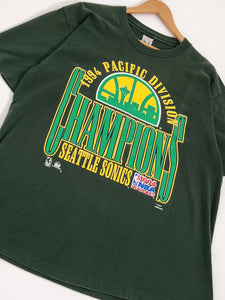 Vintage 1990s NBA Seattle SuperSonics 1994 Pacific Division Champions Sz. XL