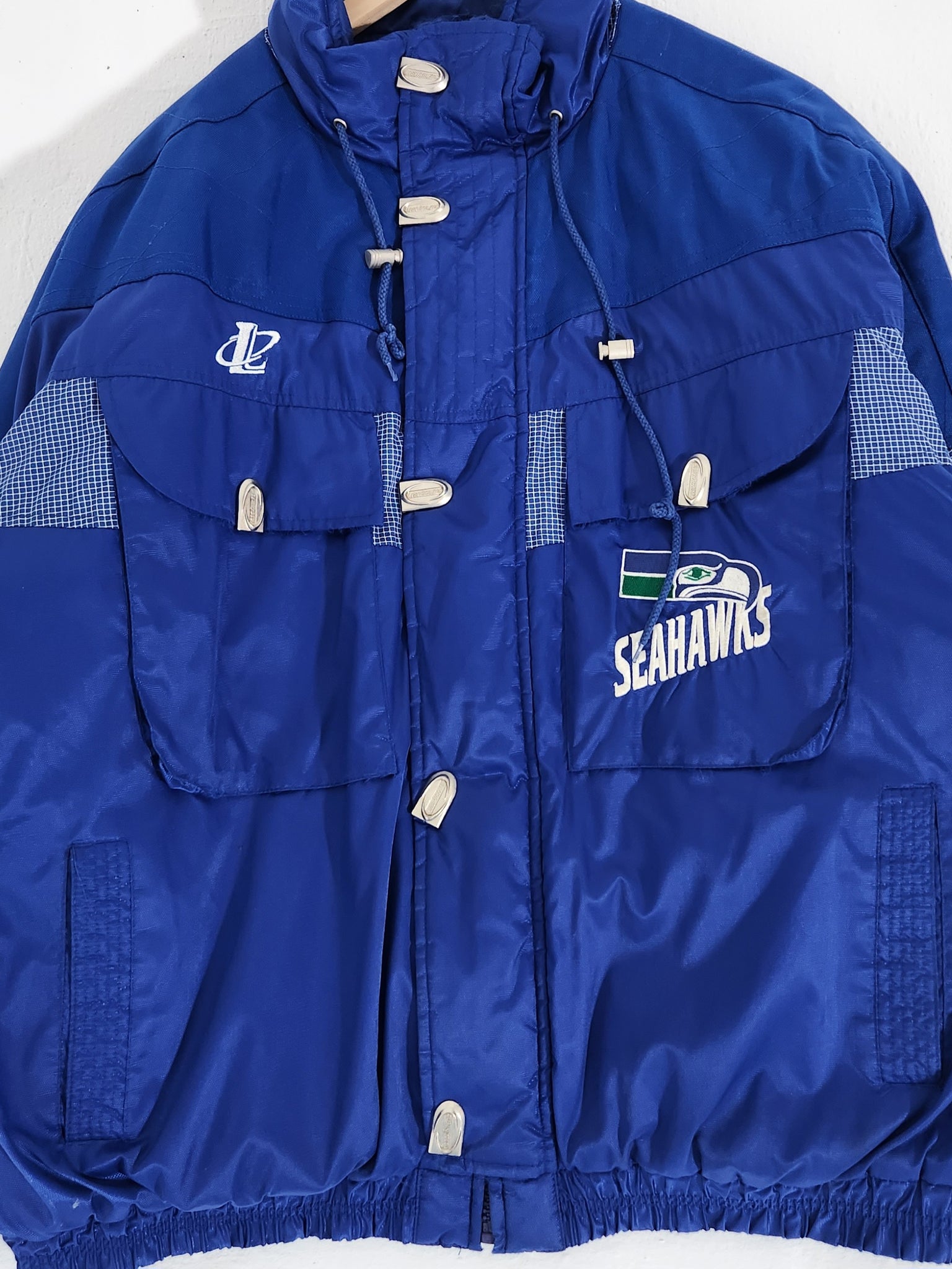 Vintage 1990s Logo Athletics Seattle Seahawks Puffer Jacket Sz. 2XL