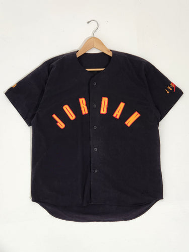 ULTRA RARE Vintage 90s Nike Air Jordan Embroidered Baseball Jersey Shirt  Jumpman
