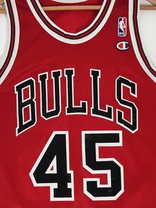 Vintage 1990s Champion Chicago Bulls Michael Jordan #45 Basketball Jersey Sz. 40