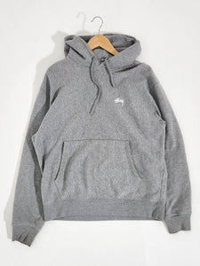Stussy Logo Grey Hoodie Sz. L