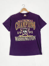 Vintage 1990s University of Washington 1991 National Champions T-Shirt Sz. XL