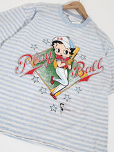 Vintage 1994 Betty Boop "Play Ball!" Striped T-Shirt Sz. XL