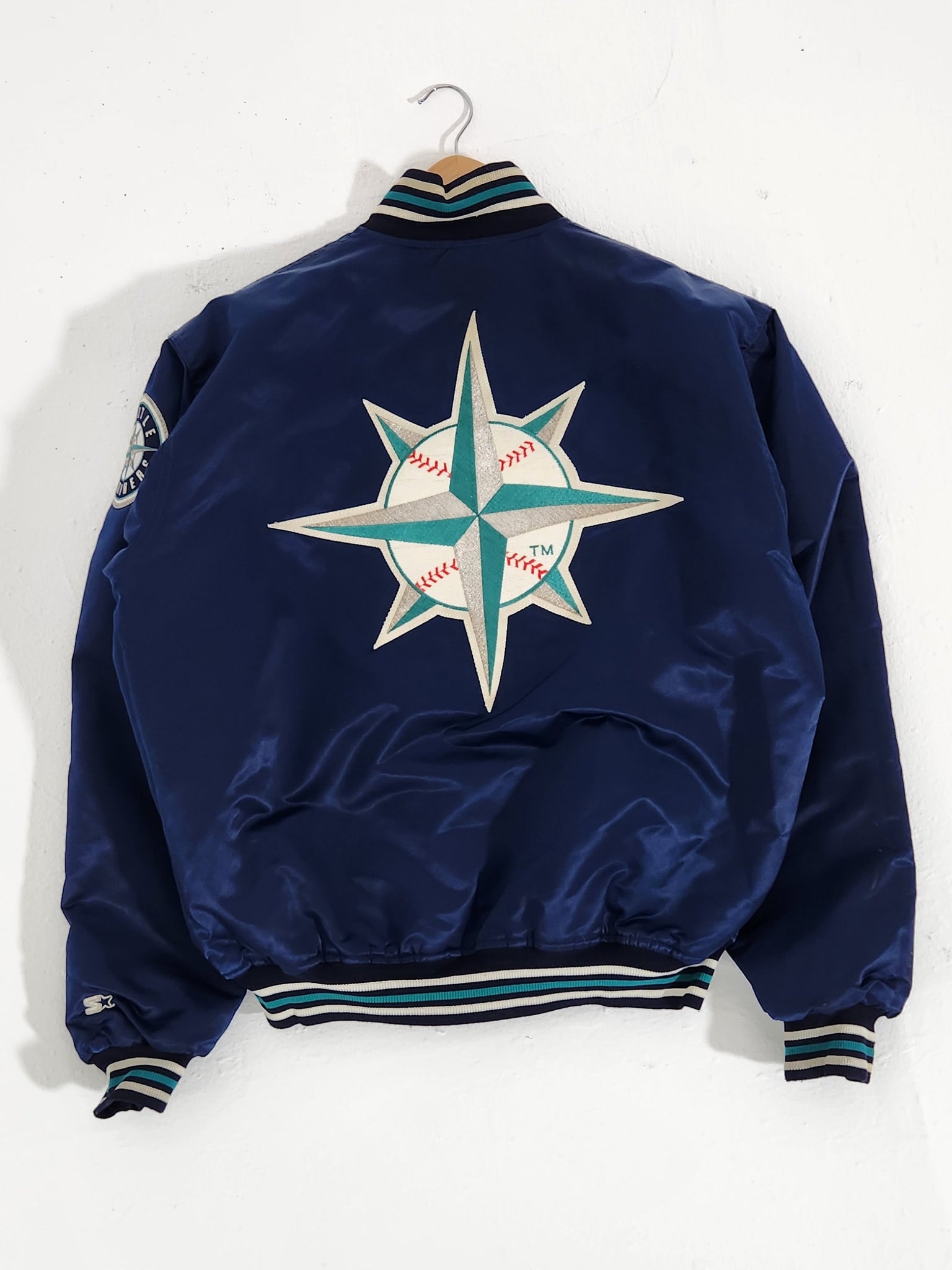 Vintage Starter (Diamond Collection) - Seattle Mariners Satin Jacket 1990s X-Large