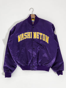 Vintage 1980s STARTER University of Washington UW Huskies Satin Jacket Sz. XL