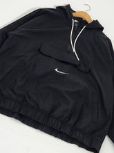 Black NIKE Center Swoosh Quarterzip Windbreaker Sz. L