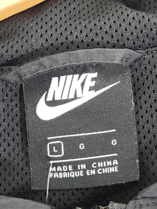 Black NIKE Center Swoosh Quarterzip Windbreaker Sz. L