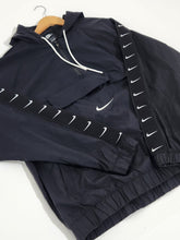 Black NIKE Center Swoosh Quarterzip Windbreaker Sz. L