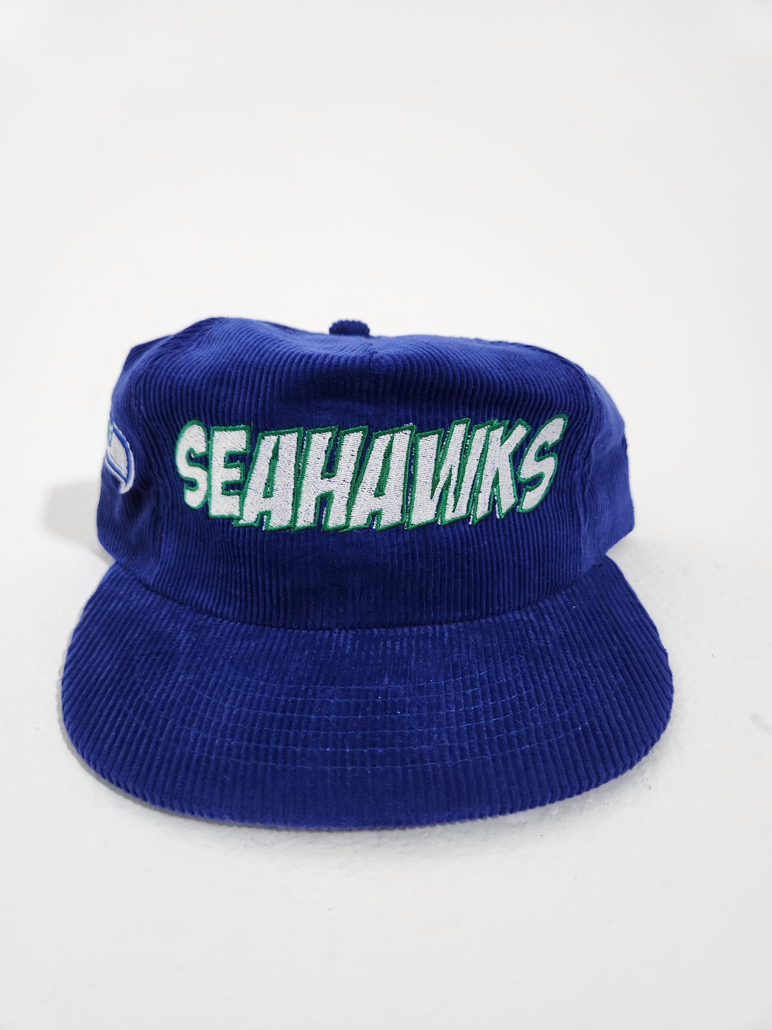 Vintage 1990's Blue Corduroy Seattle Seahawks Snapback Hat