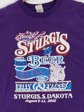 Vintage 2002 Sturgis Beer Festival Purple T-Shirt Sz. L