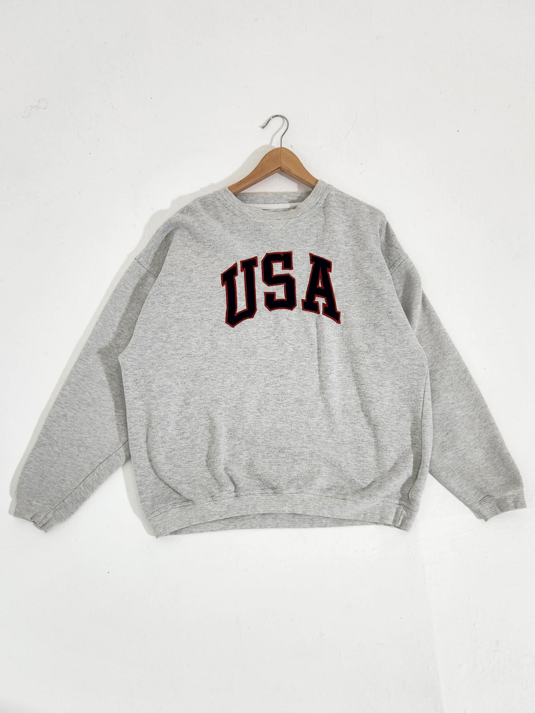 Vintage 1990s Embroidered USA Crewneck Sz.XL