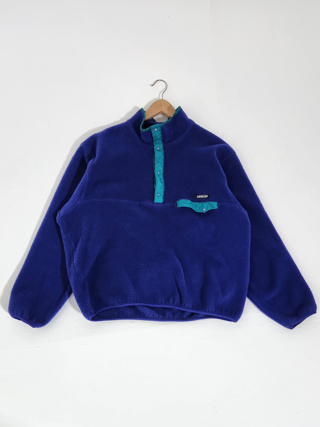 Patagonia Indigo Fleece Quarter Button Sweater Sz. XXL