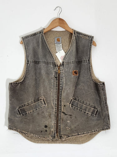 Vintage 2000's Carhartt Light Gray Vest Sz. L