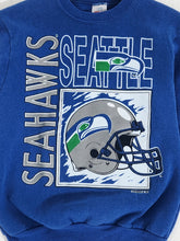 Vintage 1990s Seattle Seahawks Helmet Crewneck Sz. Youth Large