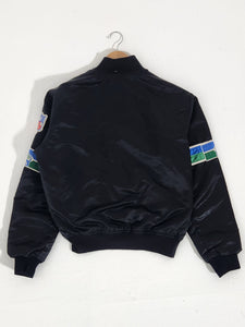 Vintage 1990's STARTER Seattle Seahawks BLACK Satin Jacket Sz. M