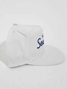 Vintage Seattle Seahawks Script Custom Snapback Hat