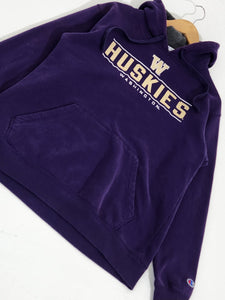 Vintage UW Huskies Purple Champion Hoodie Sz. M
