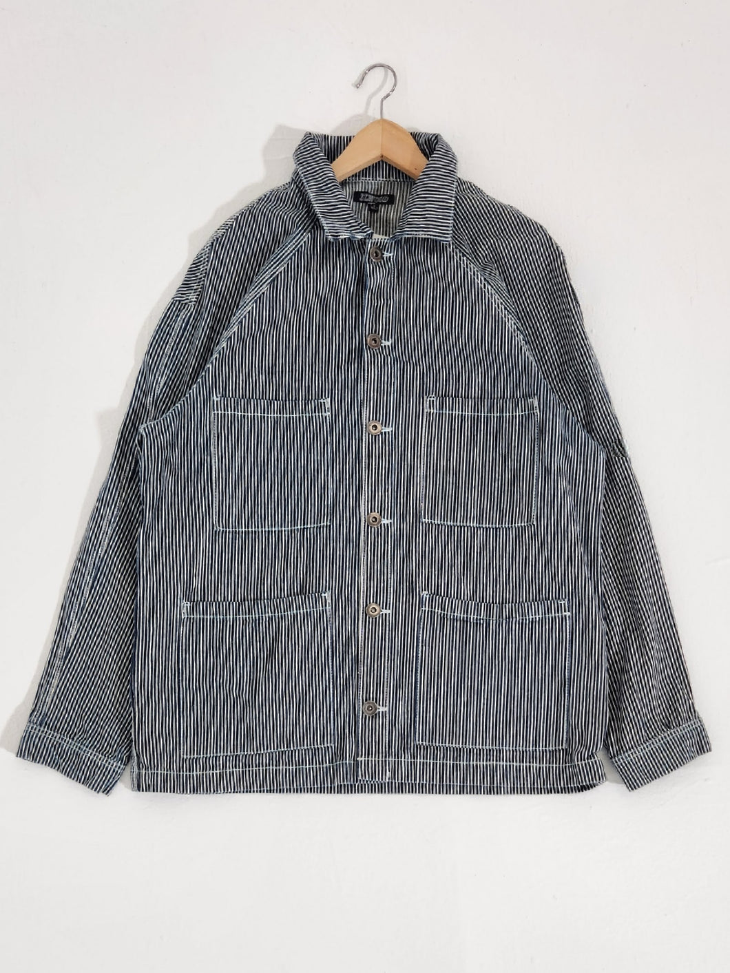 Striped Chore Jacket Sz. L