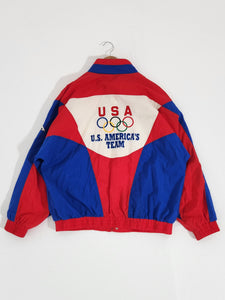 Vintage 1990s Apex One USA Olympic Windbreaker Jacket Sz. XL