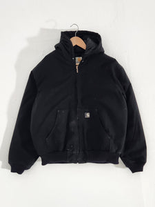 Vintage 2000s Black Carhartt Hooded Jacket Sz. L