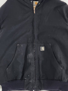 Vintage 2000s Black Carhartt Hooded Jacket Sz. L