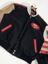 Vintage 1990s San Francisco 49ers JH Design Leather/Canvas Jacket Sz. L