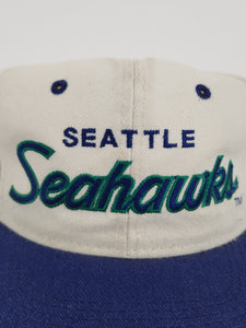 Vintage 1990's Seattle Seahawks Sports Specialties Script Snapback Hat