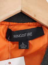 Ring of Fire Olive Green Bomber Jacket Sz. L
