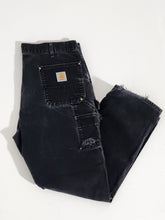 Carhartt Black Double Knee Painted Jeans Sz. 38 x 32