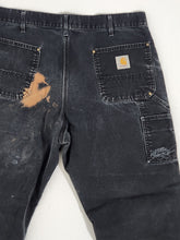 Carhartt Black Double Knee Painted Jeans Sz. 38 x 32