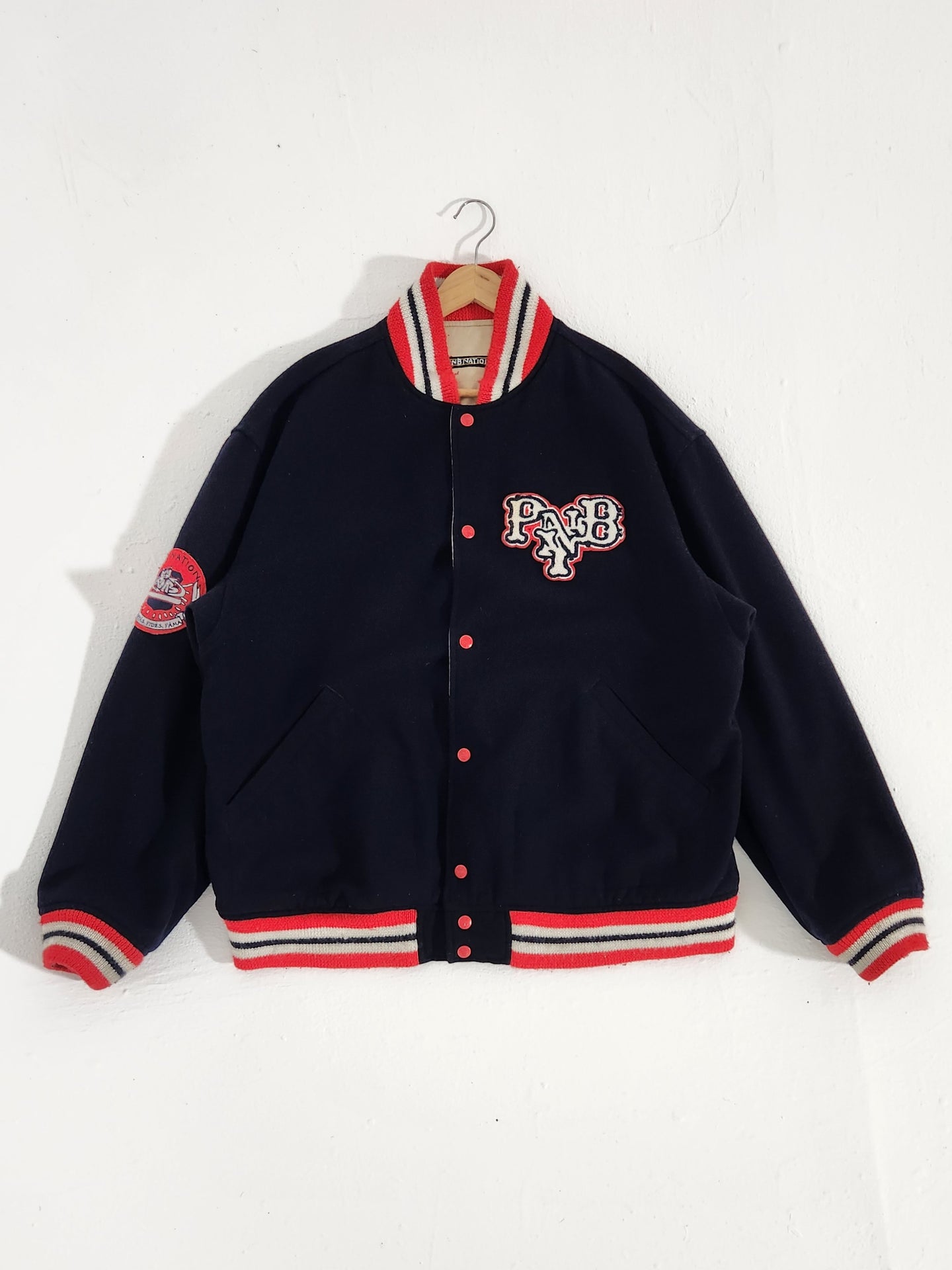 PnB Nation Black/Red Reversible Varsity Jacket Sz. XL