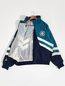 Vintage 1990s Seattle Mariners Logo Athletic Windbreaker Jacket Sz. XL