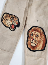 TBNW Custom Lion Cheetah Carhartt Tan Overalls Sz. 38x32