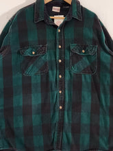 Vintage 2000s Field and Stream Green/Black Flannel Sz. 2XL